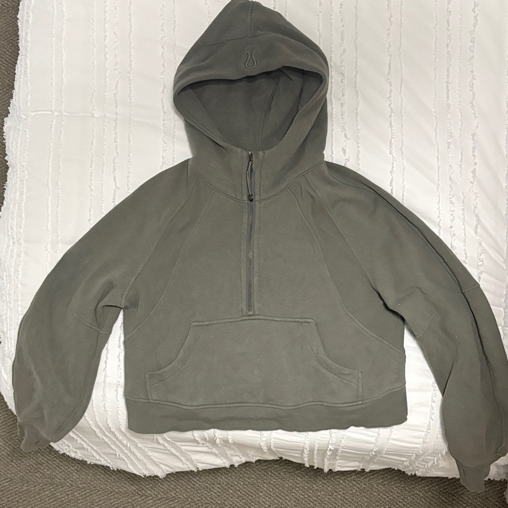 lululemon athletica scuba half zip cropped sweatshirt